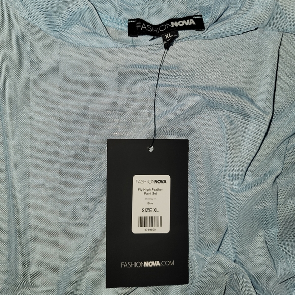 Fly High Feather Pant Set - Blue - Picture 7 of 7